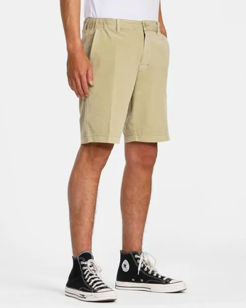 Rvca All Time Coastal Rinsed Hybrid 19034 Shorts Khaki Men Shorts and Hybrids