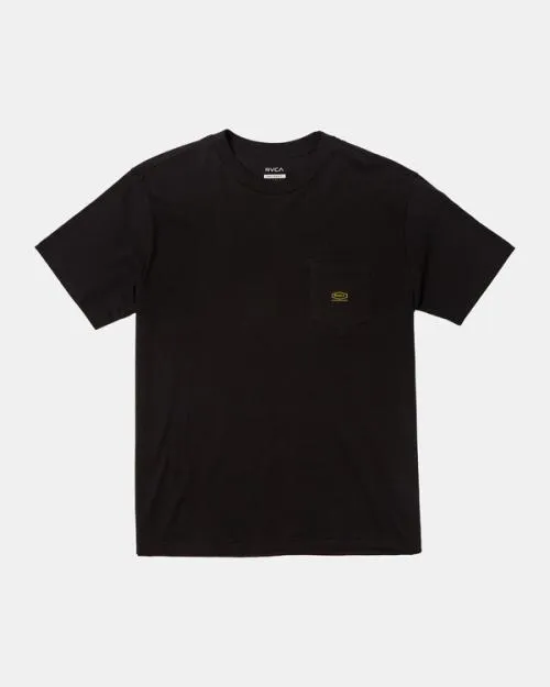 Rvca Americana Label TShirt Black Men Short Sleeves