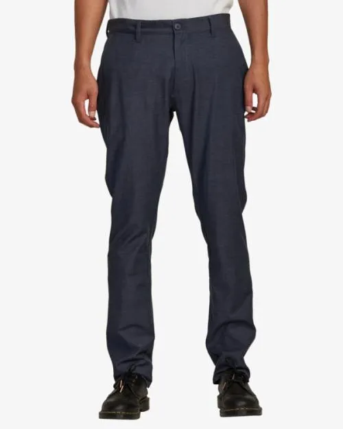 Rvca Back In Tech Chinos Denim Heather Men Pants