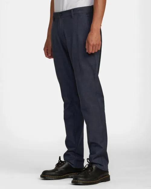 Rvca Back In Tech Chinos Denim Heather Men Pants