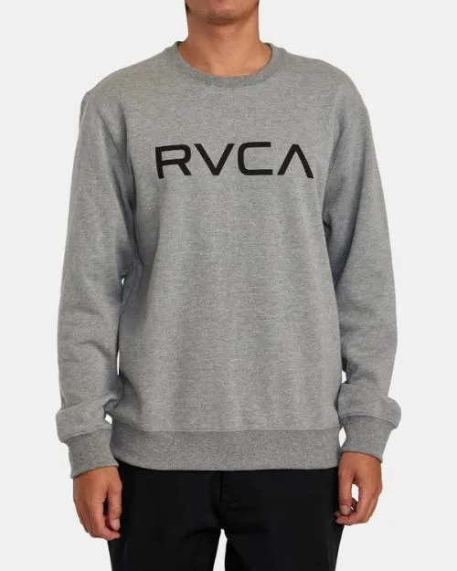Rvca Big Crewneck Sweatshirt Athletic Heather Men Hoodies and Sweatshirts