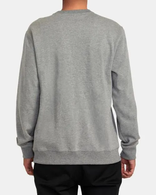 Rvca Big Crewneck Sweatshirt Athletic Heather Men Hoodies and Sweatshirts
