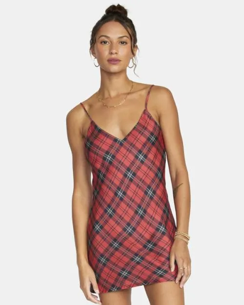 Rvca Blake Mini Slip Dress Chrysanthemum Women Dresses and Rompers