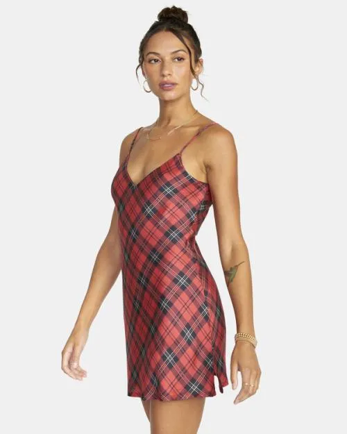 Rvca Blake Mini Slip Dress Chrysanthemum Women Dresses and Rompers