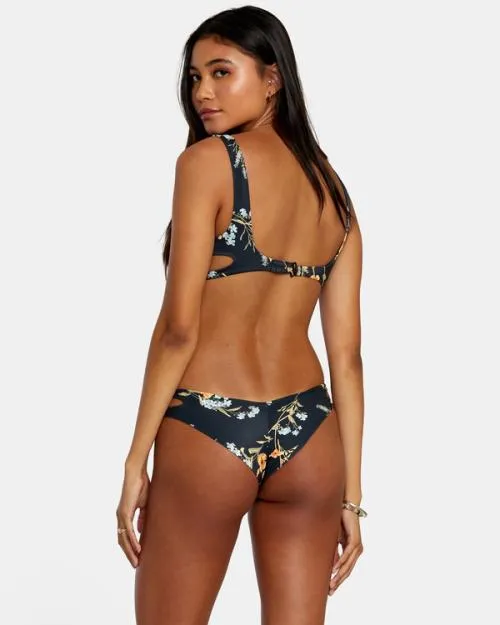 Rvca Bloom Cutout Bralette Bikini Top Black Women Bikini Tops