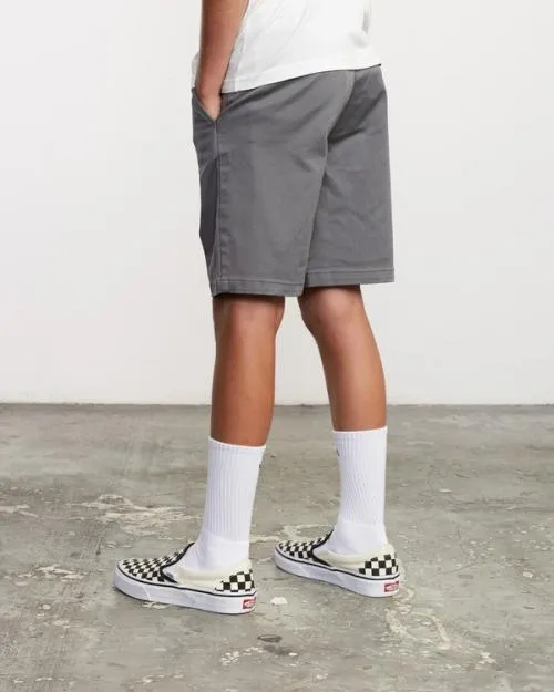 Rvca Boys Weekday Stretch Short Smoke Boys Shorts