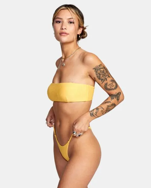 Rvca Brightside Skimpy French Bikini Bottoms Marigold Women Bikini Bottoms