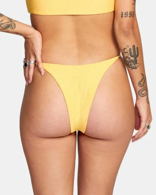 Rvca Brightside Skimpy French Bikini Bottoms Marigold Women Bikini Bottoms
