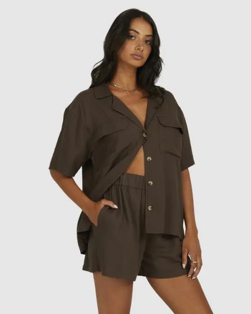 Rvca CAFFEINATED POPS SHORT Coffee Women Shorts and Skirts
