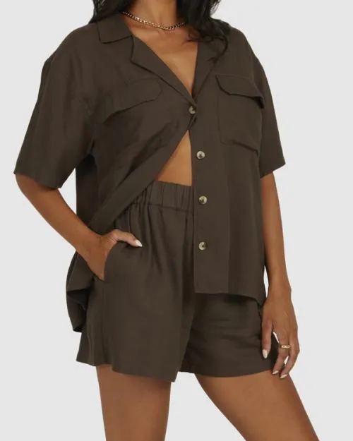 Rvca CAFFEINATED POPS SHORT Coffee Women Shorts and Skirts