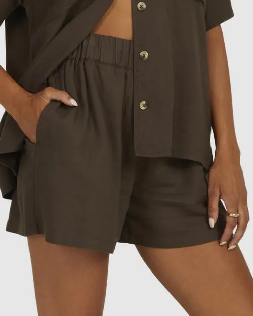 Rvca CAFFEINATED POPS SHORT Coffee Women Shorts and Skirts