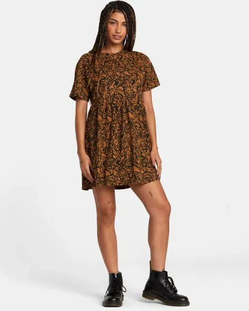 Rvca City Vibes Mini Dress Rvca Black Women Dresses and Rompers