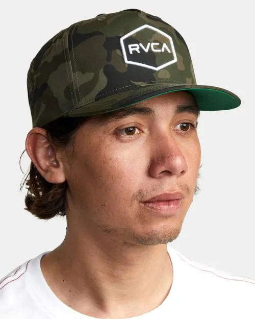 Rvca Commonwealth Snapback Hat Camo Men Hats and Beanies