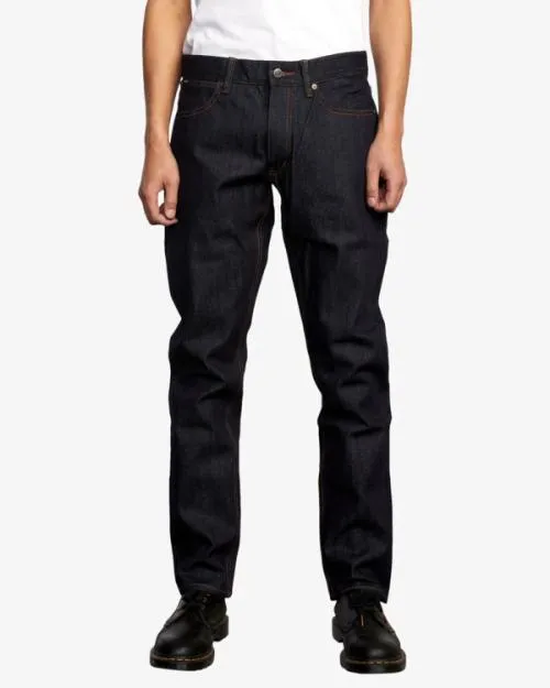 Rvca Daggers Denim Jeans Dark Indigo Men Denim