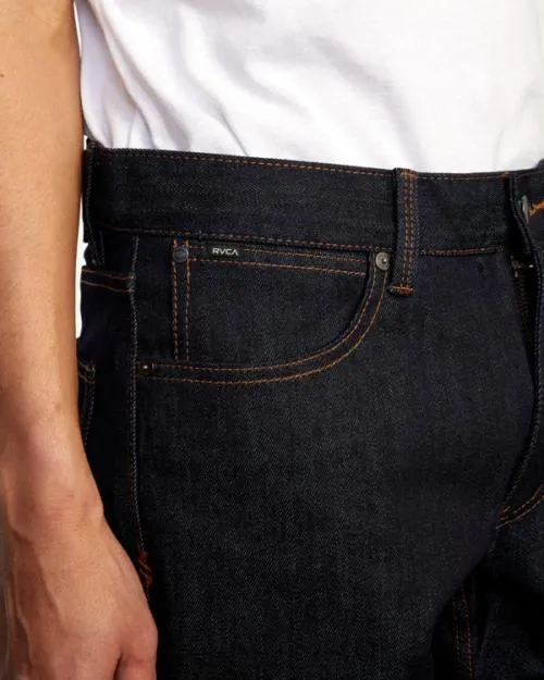 Rvca Daggers Denim Jeans Dark Indigo Men Denim