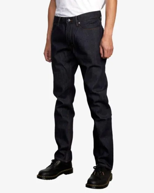 Rvca Daggers Denim Jeans Dark Indigo Men Denim