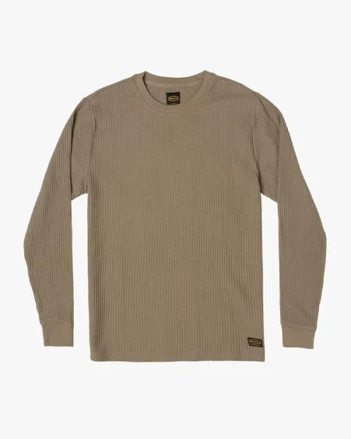 Rvca Day Shift Long Sleeve Thermal Shirt Aloe Men Tees and Tanks