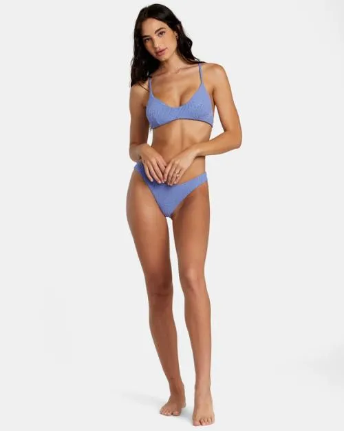 Rvca Dazed Shimmer Crossback Bikini Top Coast Women Bikini Tops