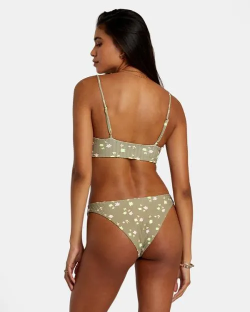 Rvca Decoupage Crop Bikini Top Aloe Women Bikini Tops