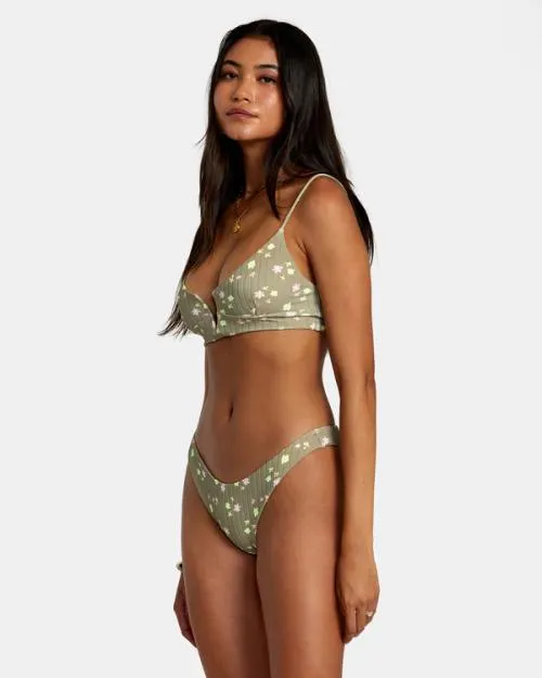 Rvca Decoupage Crop Bikini Top Aloe Women Bikini Tops
