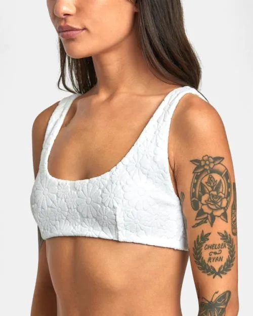 Rvca Dolly Bralette Bikini Top Whisper White Women Bikini Tops