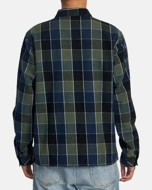 Rvca Flight Risk Shirt Jacket Olive Men Jackets