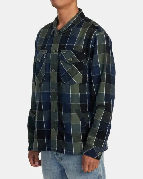 Rvca Flight Risk Shirt Jacket Olive Men Jackets