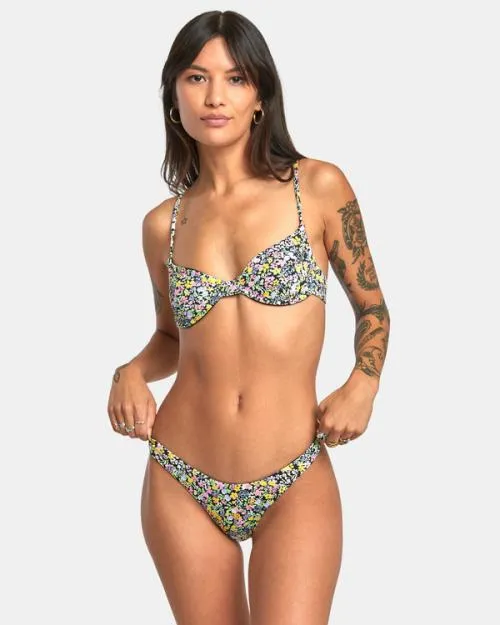 Rvca Flower Field Ultra Skimpy Bikini Bottoms Multi Women Bikini Bottoms