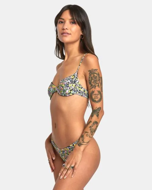 Rvca Flower Field Ultra Skimpy Bikini Bottoms Multi Women Bikini Bottoms