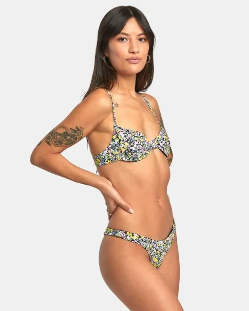 Rvca Flower Field Ultra Skimpy Bikini Bottoms Multi Women Bikini Bottoms