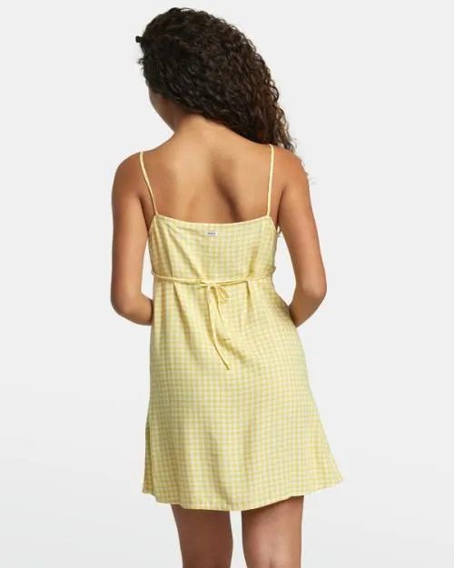 Rvca Hillside Mini Dress Golden Women Dresses and Rompers