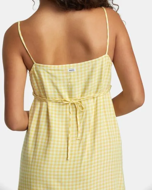 Rvca Hillside Mini Dress Golden Women Dresses and Rompers