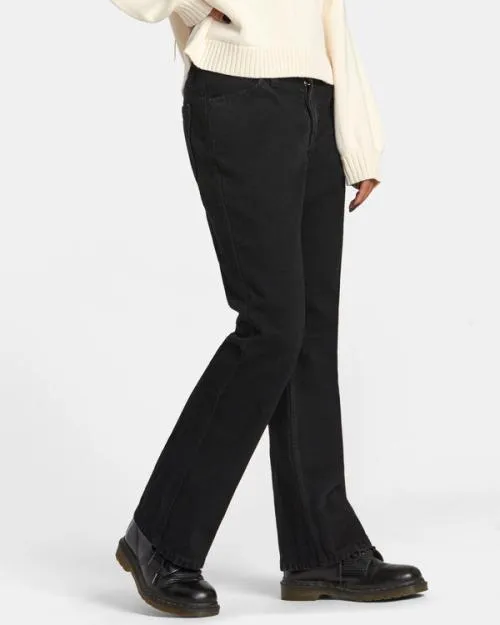 Rvca Kennedy Slim Fit Jeans Black Women Pants