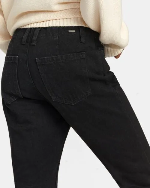 Rvca Kennedy Slim Fit Jeans Black Women Pants