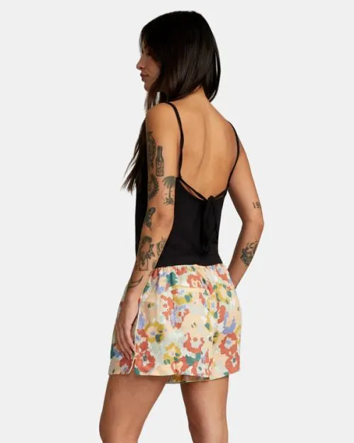 Rvca Linen Sawyer Elastic Waist Shorts Multi Women Shorts and Skirts