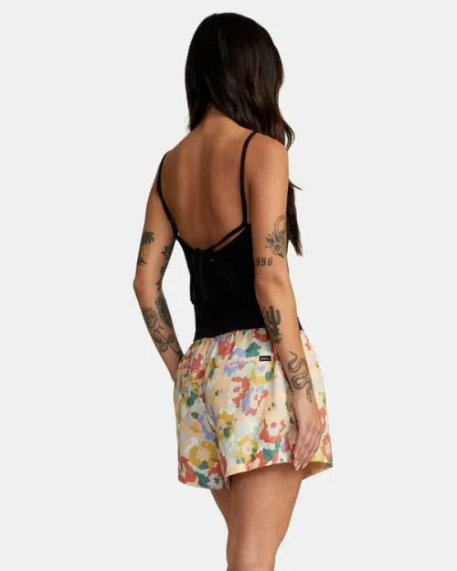 Rvca Linen Sawyer Elastic Waist Shorts Multi Women Shorts and Skirts