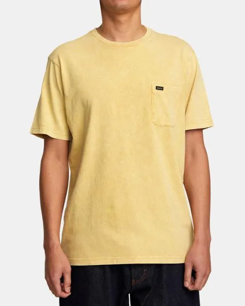 Rvca Manic Shock Wash Sweatshirt Southern Moss Men Short Sleeves