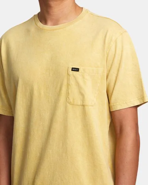 Rvca Manic Shock Wash Sweatshirt Southern Moss Men Short Sleeves