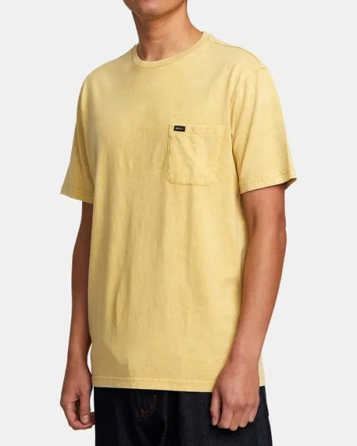 Rvca Manic Shock Wash Sweatshirt Southern Moss Men Short Sleeves