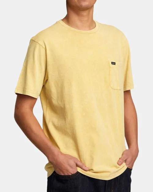 Rvca Manic Shock Wash Sweatshirt Southern Moss Men Short Sleeves