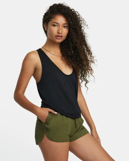 Rvca New Yume Drawcord Shorts Dark Olive Women Shorts and Skirts