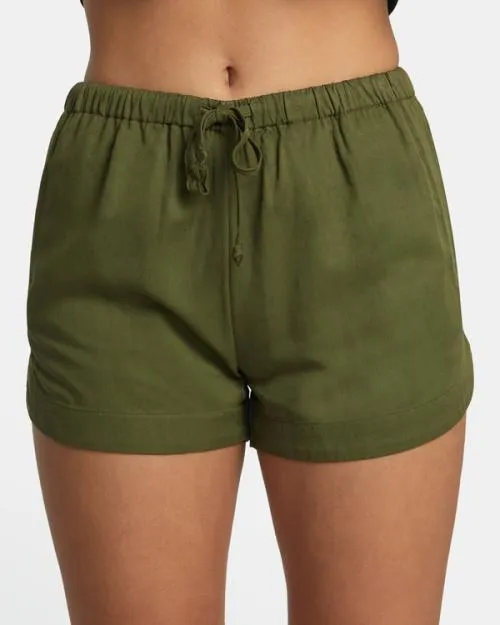 Rvca New Yume Drawcord Shorts Dark Olive Women Shorts and Skirts
