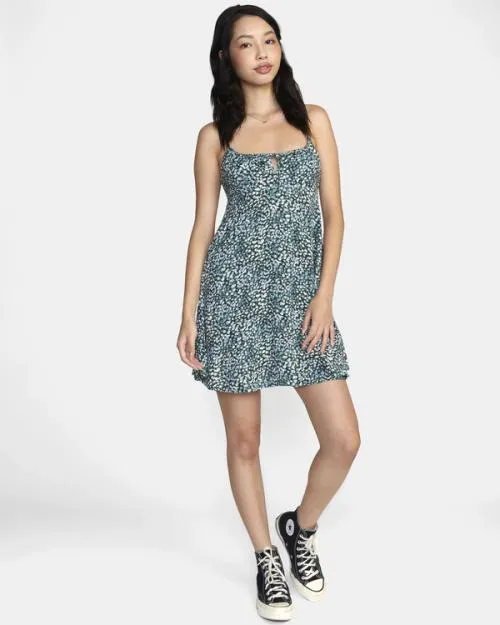 Rvca Overtime Sun Dress Palm Women Dresses and Rompers