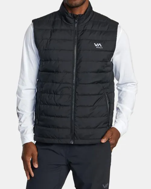 Rvca Packable Puffa Puffer Vest Black SportMen Jackets