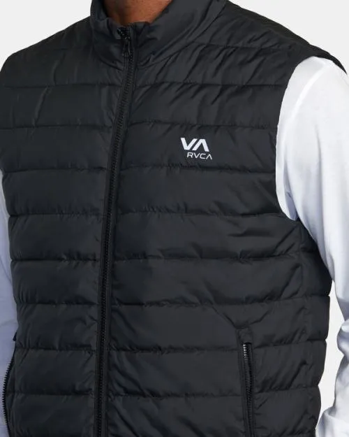 Rvca Packable Puffa Puffer Vest Black SportMen Jackets