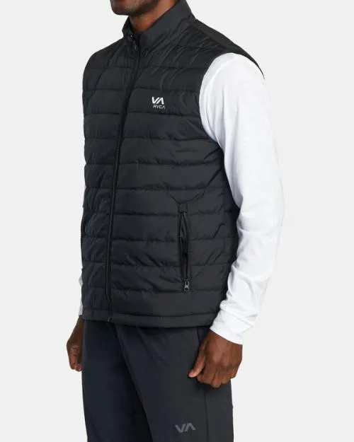 Rvca Packable Puffa Puffer Vest Black SportMen Jackets