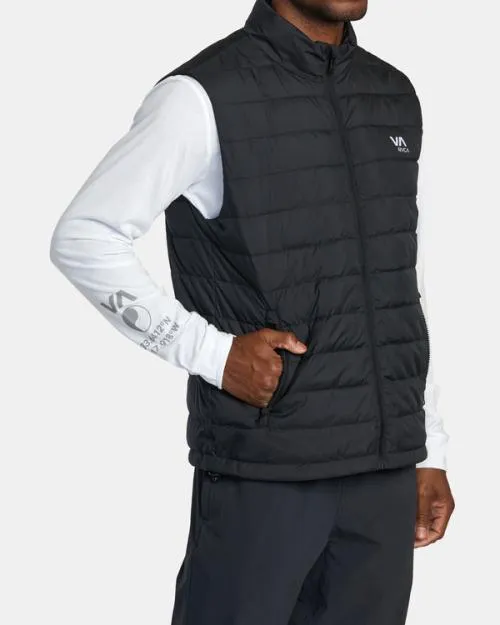 Rvca Packable Puffa Puffer Vest Black SportMen Jackets