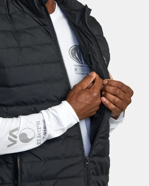 Rvca Packable Puffa Puffer Vest Black SportMen Jackets
