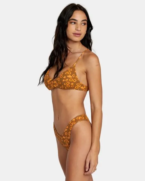 Rvca Poppy Eco Rib High Leg Bikini Bottoms Sienna Women Bikini Bottoms