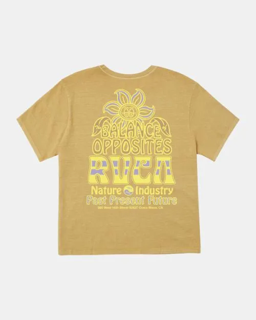 Rvca Positive Growth TShirt Tan Women Tees and Tanks